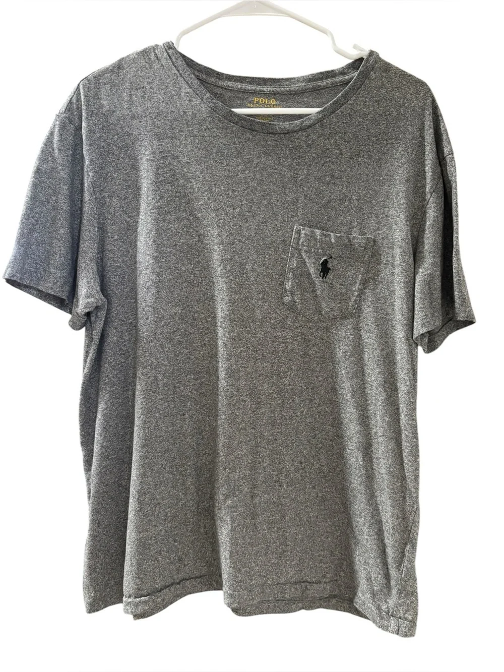 Polo by Ralph Lauren Men's Heather Gray Pocket T‑Shirt Size Large